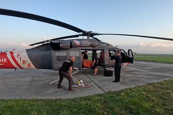 Vrtulník na hašení lesních požárů