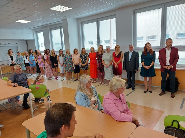 Při vítání prvňáčků v ZŠ Dr. E. Beneše v Šumperku