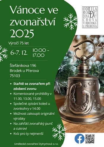 Plakát adventní akce ve Zvonařství 