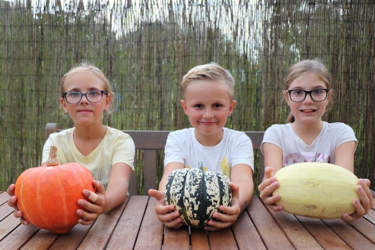 děti a dýně